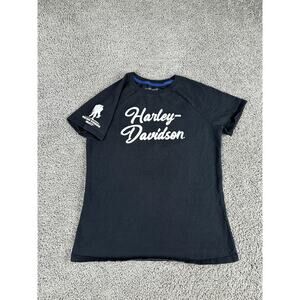 Harley-Davidson Shirt Mens Medium Black Wounded Warrior Project Motorcycle Tee